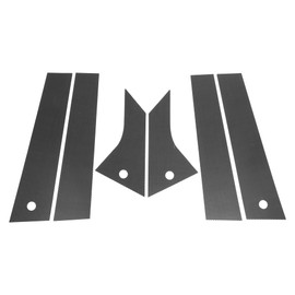 HEROFFIX 6 Pcs Door Pillar Window Trim for Ford Mach-E 2015-2020 Front Rear Left Right Anti Scratch Sticker Pillar Posts Cover Carbon Fiber Pattern Black