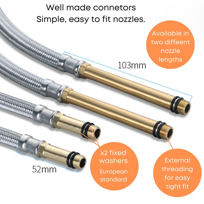 TradeProvider® Flexi Pipes for Taps (2pcs/pack)Kitchen Tap Connector 10M x1/2