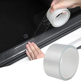 Storystore Car Door Edge Guard Clear Universal Door Sill Guard Car Door Trim Edge Guard Protection Film Anti-Collision Fits for Most Car (2In x 33Ft, Transparent)