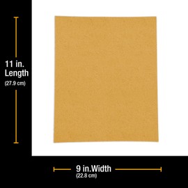 Dura-Gold Premium 9" x 11" Gold Sandpaper Sheets, 60 Grit (Box of 6) - Wood Furniture Woodworking, Automotive Paint - Full-Size Cut to Use on 1/4, 1/3, 1/2 Sheet Finishing Sanders, Hand Sanding Block