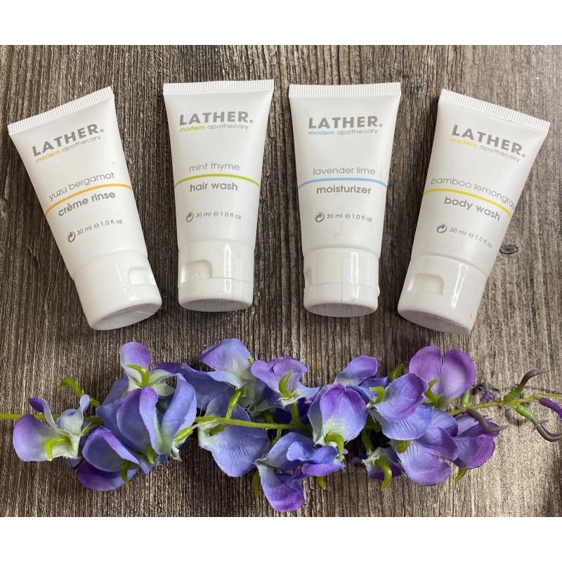LATHER Modern Apothecary Hair & Body Wash, Creme Rinse, Moisturizer,