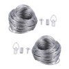 Vaguelly 2Sets Picture Frame Hanging Kit Wire Rope with Hanging