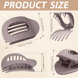 magnetspiele 6 Stück Haarklammer Flach, Duckbill Hair Clips Damens, Matte Große Entenschnabel Haarspange, Rutschfeste Haarklammern, Tarker Halt Haarspangen Damen für Alltag, Sport, Fahren, Liegen