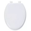 Glacier Bay Elongated Enameled Wood Closed Front Toilet Seat White