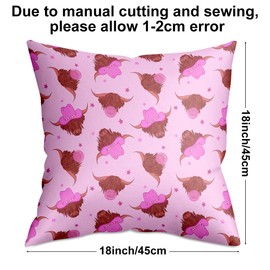 Western Pillow Covers Western Bedroom Decor Western Decor Cow Skull Stuff Country Cowgirl Western Accessories for Women BFF, Pillow Covers 18x18, Vintage Cow Couch Cushion Sofa Throw Pillow Covers