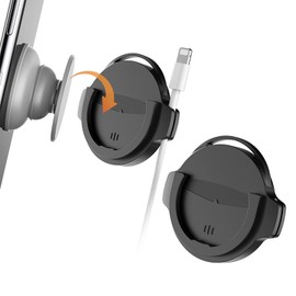 daite Socket Car Mount Grips Holder for Phone Stand 360 Rotation Dashboard Sticker Holder for Socket Mount Users on Car Dashboard Home Wall Office Kitchen (Flat + Flat)