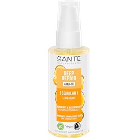 Sante Naturkosmetik SANTE Naturkosmetik Deep Repair Hair Oil Squalane + Organic Olive, vegan hair care oil for intensively nourished and silky-smooth hair, repairs and regenerates damaged hair, 75 ml