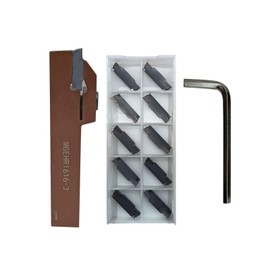 Hunricho 1 Piece 5/8 Inch Shank MGEHR1616-3 High Quality Lathe Cutting Tool Holder with 10 Pieces MGMN300 Inserts for Punching for Steel (MGEHR1616-3+ MGMN300)