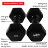 JFIT Vinyl Dumbbell Pair, 8 LB, Black