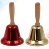 PRETYZOOM 4pcs Christmas Hand Bell Metal Hand Call Bell with