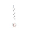 OakTree Sparkling Fizz Hanging Swirls 18th White & Rose Gold