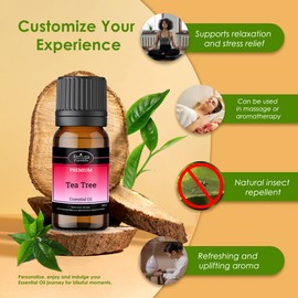 Tea Tree Essential Oil, Tea Tree Oil for Skin - 100% Natural Therapeutic Grade - Tea Tree Oil for Hair - Pure Tea Tree Oil for Face - Tea Tree Essential Oil for Toenail, Scalp & Piercings - 10ml