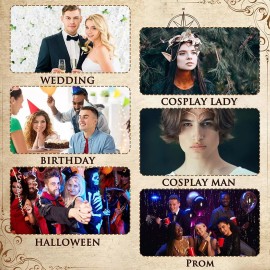 Mtlee Coronas De Rey Para Hombre, Corona Real Con Coronas De