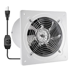 6" Kitchen Exhaust Fan with Variable Speed Controller, 382CFM Wall Mount Ventilation Fans, Metal Attic Exhaust Fan, Small Fume Extractor Ventilation Fan for Kitchen Bathroom Shop Smoking Room Garage