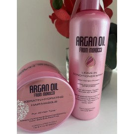 Argan Oil from Morocco Keratin Hydrating Hair Masque & Leave-in-Condi