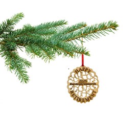 Funny Retirement Ornament - Retired Laser Cut Wood Ornament - Comes in an Organza Gift Bag so Its Ready for Giving (2025)