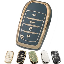 Tautrophen Key Fob Cover Fit for Toyota Camry Mirai 2025 Crown Corolla Grand Highlander Tundra Venza Sequoia