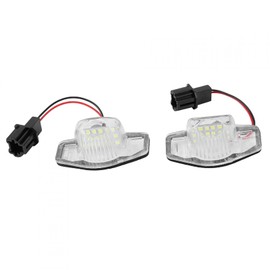 2pcs 18 LED Left&Right Car License Plate Light Lamp for Honda Fit/Jazz 2002-2014 for License Plate Light L