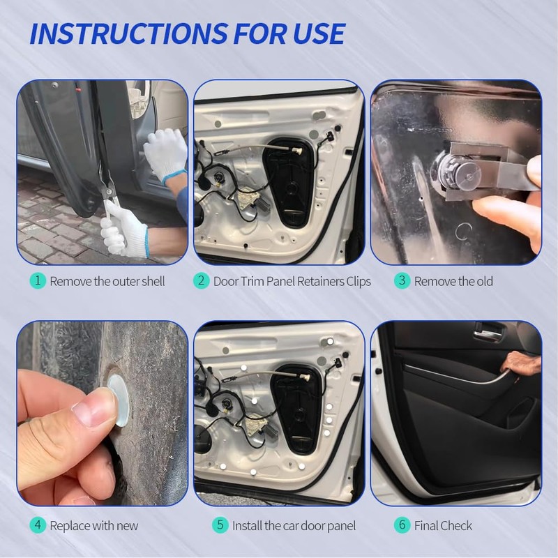 30PCS Door Trim Panel Retainers Clips, Door Panel Clips, Car