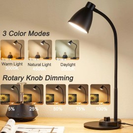 BOHON Intelligent Eye Caring Desk Lamp With Usb Charging 56 Led 3 Color Modes 900 L...