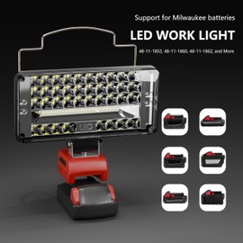 BUKATTADV Milwaukee m18 18v Battery Cordless Floodlight for m18 Battery Light, Low Voltage Protection, USB and Type C Charger Port Flashlight (ML59D)