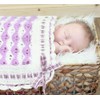 Crochet Pattern For Highland Heather Baby Blanket, Made in Double