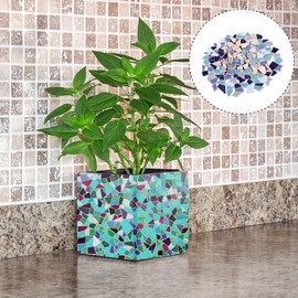 200 g Colourful Ceramic Mosaic Stones Irregular Mosaic Stones Craft Delicate Glazed Break Mosaic Mosaic Tiles Natural Stone for DIY Crafts Jewellery Making Craft Set