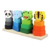 Torre Estimulacion Didactica Destreza Madera Montessori Bebe