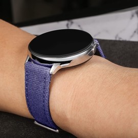 Hemsut Canvas Men' Watch Band, 20mm Watch Strap, Quick Release Military Replacement Watch Wrap for Men Women