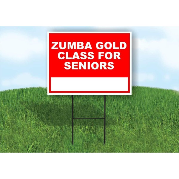 Zumba Gold Class for Seniors Write On Me Red 18x24