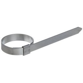 BAND-IT JS2439 Junior 3/8" Wide x 0.025" Thick, 1" Diameter, 201 Stainless Steel Smooth I.D. Clamp (100 Per Box)