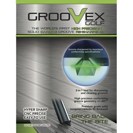 GrooVex Golf High Precision Carbide Groove Sharpener, Maximum Conforming Groove Geometry (.035" W .020" D .010" Edge Radius)