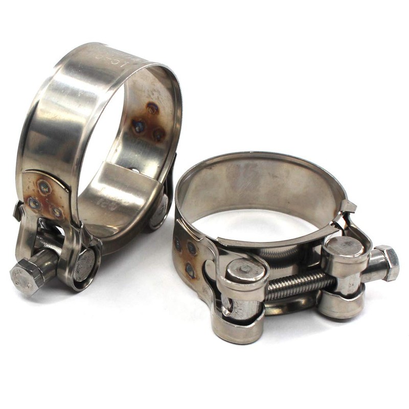 304 Stainless Steel T-Bolt Clamp 48-51mm Hose Clamp Tool 4PCS
