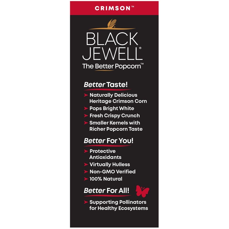 Black Jewell Gourmet Popcorn Kernels, Crimson Red, 28.35 Ounces (Pack
