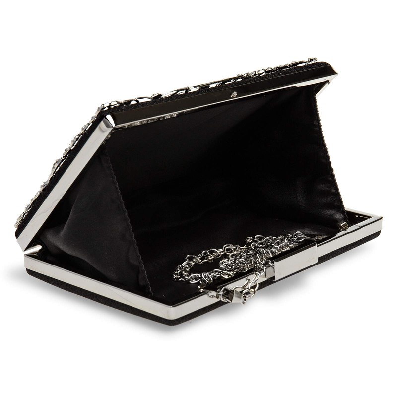 Caspar TA528 Extraordinary Elegant Ladies Box Clutch Bag with Floral