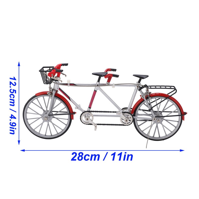 Tandem Mini Bicycle Model High Simulation Exquisite Details Alloy Bike