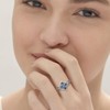 YFN Cross Ring Vintage Tone Sterling Silver With God All
