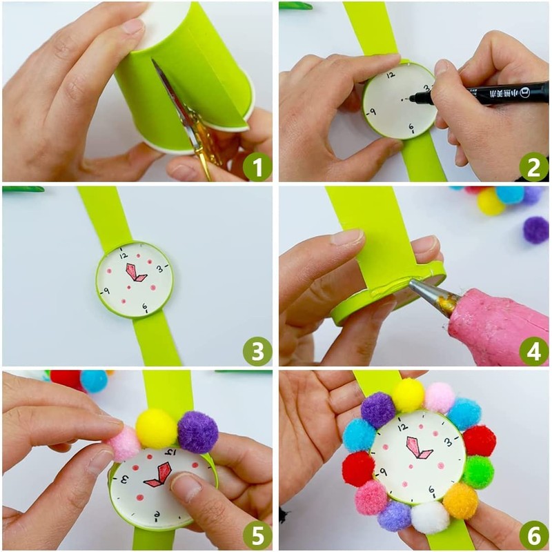 Praisebank Red Pom Poms - 2000pcs, 1cm, Ideal for Arts