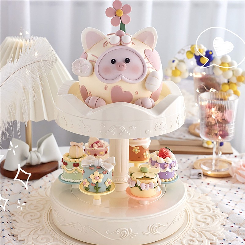 Rotary Dessert Machine Beautiful Automatic Rotating Dessert Display Stand for