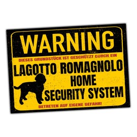 Lagotto Romagnolo Sign Warning Security System Door Sign Dog Sign
