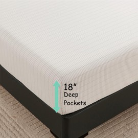 JiaPoem Grounding Bed Sheets- 90% Organic Cotton &10% Conductive Silver Fiber, Deep Pocket Fitted Grounded Sheet with Earth Connection Cord for Calm Sleep & Body Balance (White,King(78.3*80.5*16inch))