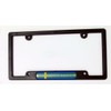 Sweden Swedish Flames Flag Black Plastic Car License Plate Frame