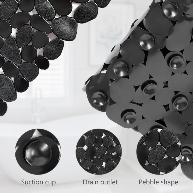 AMFUN Shower Mat Non Slip Anti Mould, Pebbles Shower Bath