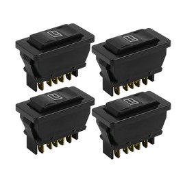 X AUTOHAUX 4pcs DC 12V 5 Pins Momentary Electric Power Window Switch Universal Replacement Black for Car