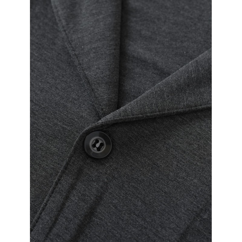 Latuza Men's Bamboo Viscose Nightshirt Button Down Sleep Shirt, Dark