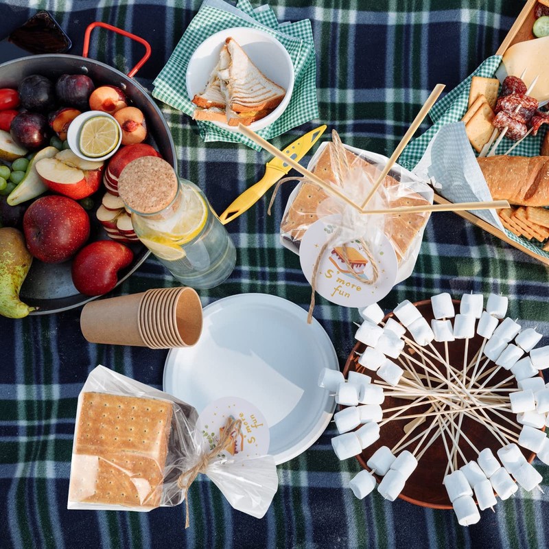 100 pcs S'more Fun Bag set Clear Gusseted Poly Bags