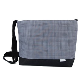 Nappy Caddy Stroller Organiser - Universal Pram Caddy Bag for Mummy - Snuggly fit to most strollers w/Shoulder Strap, Adjustable Strap, and Handy Reusable Wet Pouch, Grid Lock Grey - by Zoe Sage