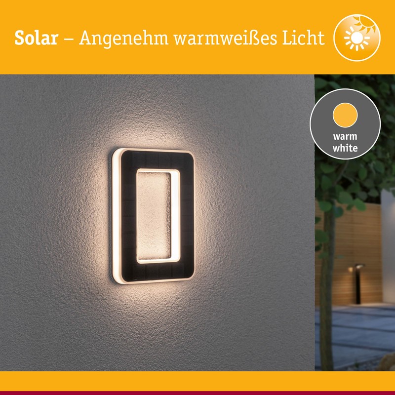 Paulmann Outdoor Solar House Number 0 3000 K IP44 Akk