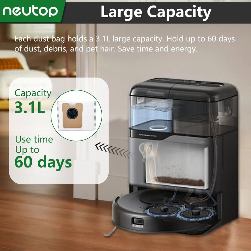 Neutop Replacement Dust Bags Compatible with eufy Omni C20, Robot