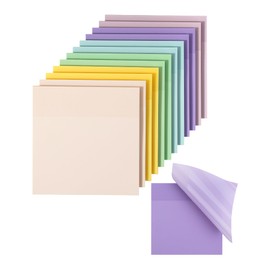 Mr. Pen- Transparent Sticky Notes, 3”x3”, Morandi Colors, 12 Pads, 600 Sheets, See Through Sticky Notes, Bulk Sticky Notes Transparent, Translucent Sticky Notes, Clear Transparent Sticky Notes Clear